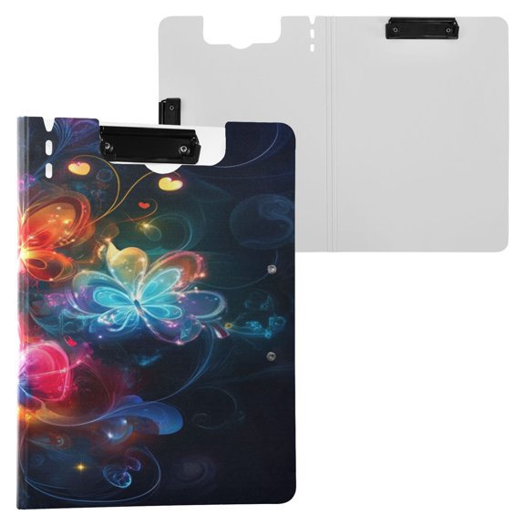 BZSMCE Clipboard Folder A4 Foldable Clipboards With Butterfly Dreamscape Printed