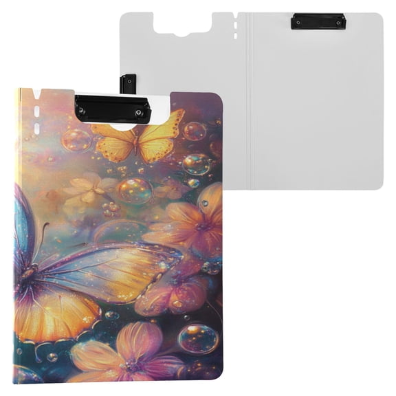 BZSMCE Clipboard Folder A4 Foldable Clipboards With Butterfly Serenade Printed