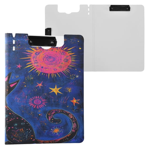 BZSMCE Clipboard Folder A4 Foldable Clipboards With Celestial Dreams Printed