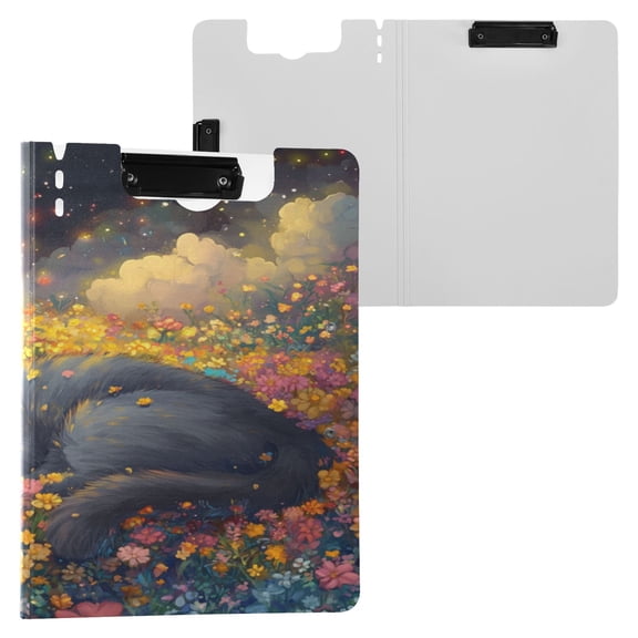 BZSMCE Clipboard Folder A4 Foldable Clipboards With Flower-filled Dreams Printed
