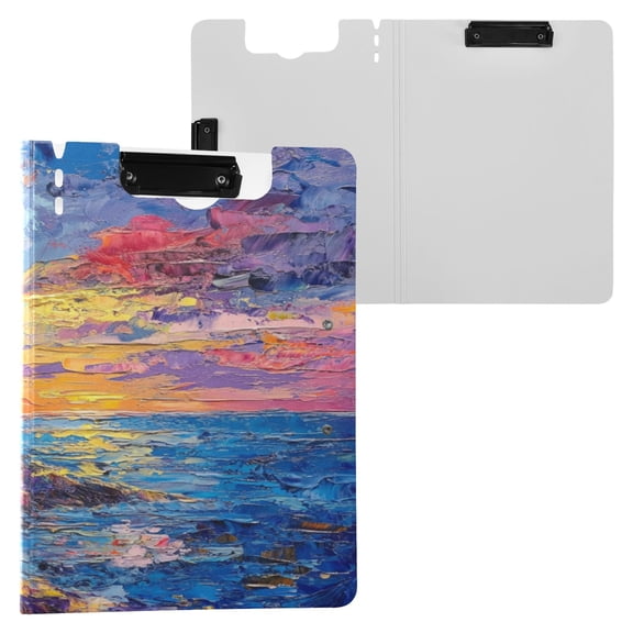 BZSMCE Clipboard Folder A4 Foldable Clipboards With Guiding Light Printed