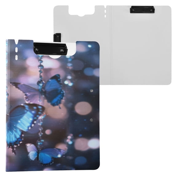 BZSMCE Clipboard Folder A4 Foldable Clipboards With Moonlight Butterflies Printed