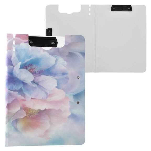 BZSMCE Clipboard Folder A4 Foldable Clipboards With Petal Serenity Printed