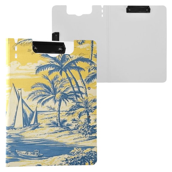 BZSMCE Clipboard Folder A4 Foldable Clipboards With Sailing Into The Sunset Printed