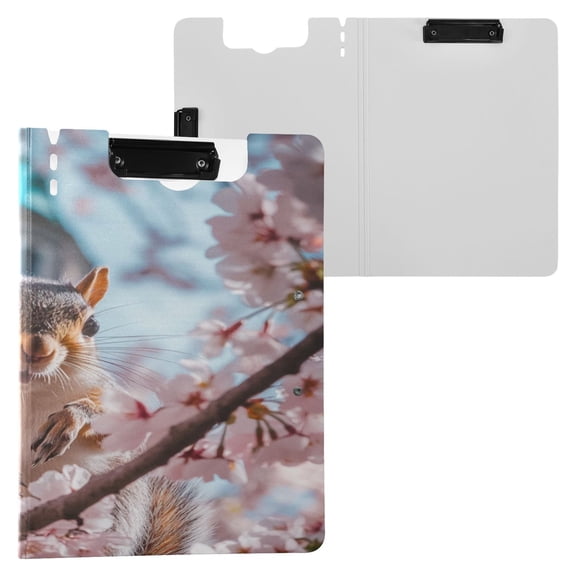 BZSMCE Clipboard Folder A4 Foldable Clipboards With Squirrel's Spring Smile Printed