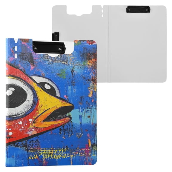 BZSMCE Clipboard Folder A4 Foldable Clipboards With Whimsical Fin Printed