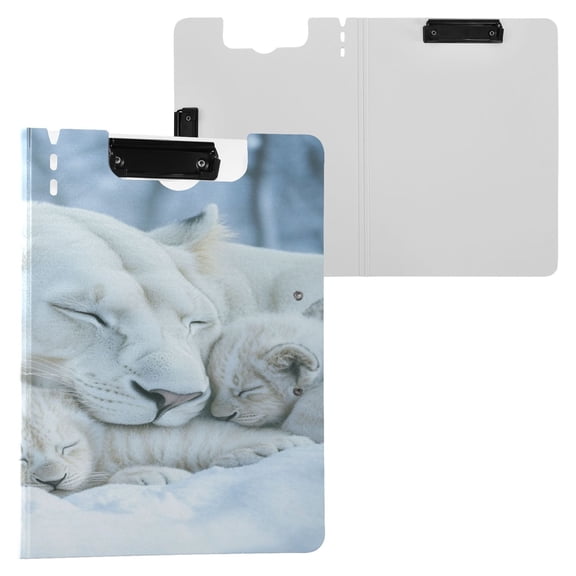 BZSMCE Clipboard Folder A4 Foldable Clipboards With Winter's Tender Embrace Printed