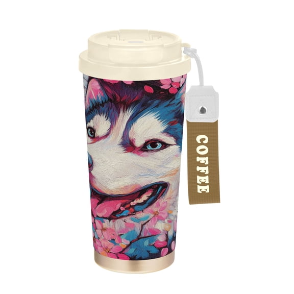 BZSMCE Coffe Bottles Stainless Steel Water Bottle With Fasshion Blossom Smiles Printed