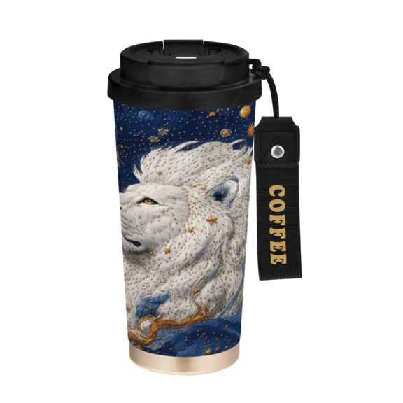 BZSMCE Coffe Bottles Stainless Steel Water Bottle With Fasshion Cosmic King Printed