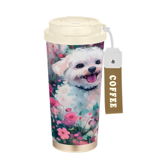 BZSMCE Coffe Bottles Stainless Steel Water Bottle With Fasshion Fluffies Joy Printed