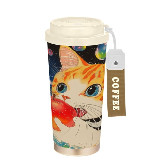 BZSMCE Coffe Bottles Stainless Steel Water Bottle With Fasshion Galactic Flavor Printed