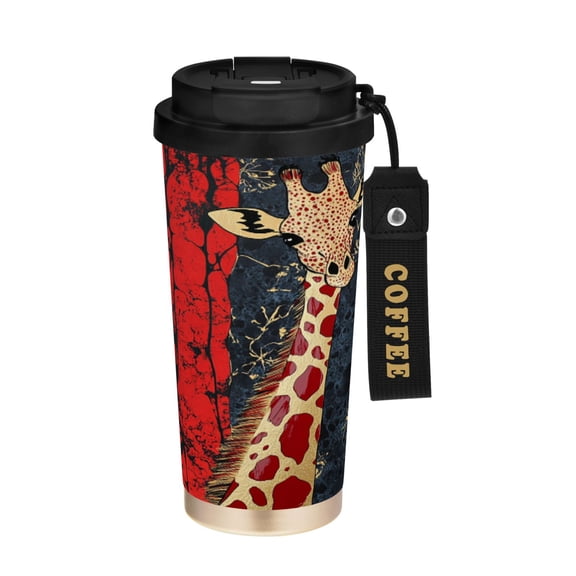 BZSMCE Coffe Bottles Stainless Steel Water Bottle With Fasshion Giraffes Printed