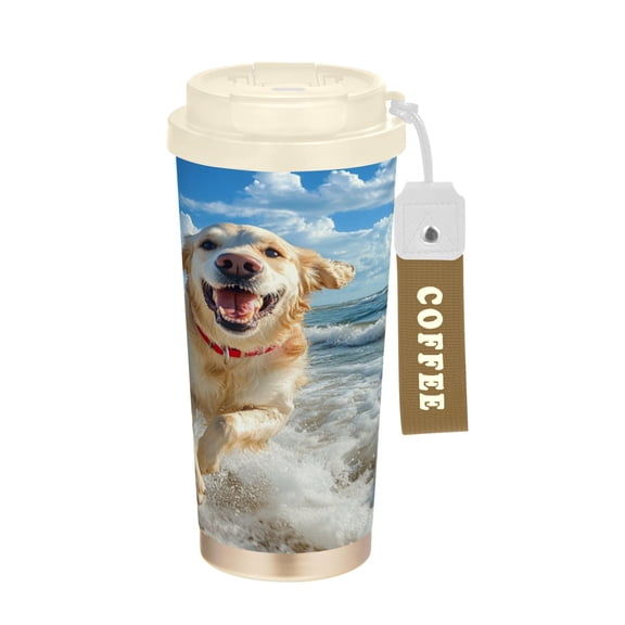 BZSMCE Coffe Bottles Stainless Steel Water Bottle With Fasshion Golden Joy Printed