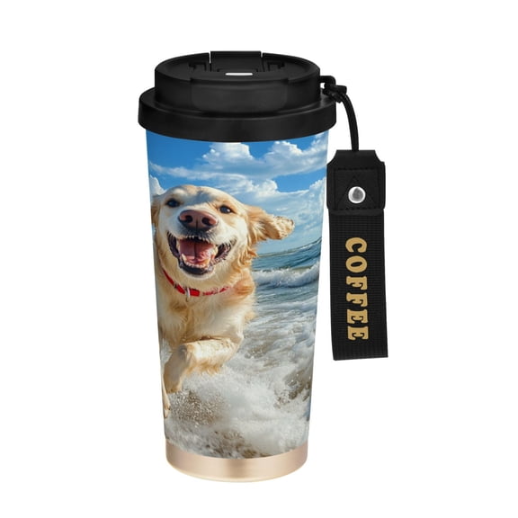 BZSMCE Coffe Bottles Stainless Steel Water Bottle With Fasshion Golden Joy Printed