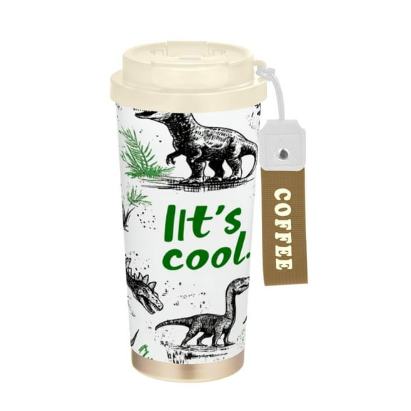 BZSMCE Coffe Bottles Stainless Steel Water Bottle With Fasshion Jurassic Vibe Printed