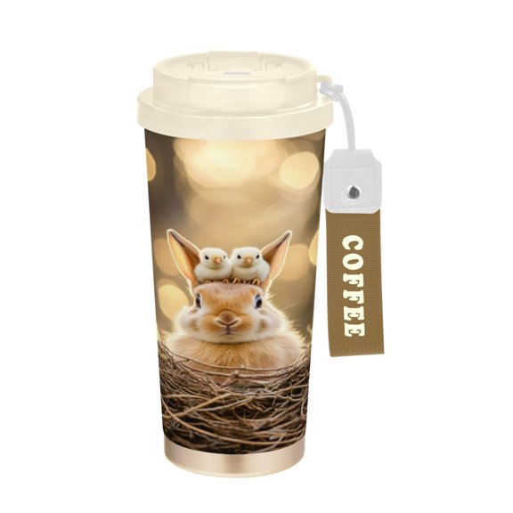 BZSMCE Coffe Bottles Stainless Steel Water Bottle With Fasshion Squirrel's Spring Smile Printed