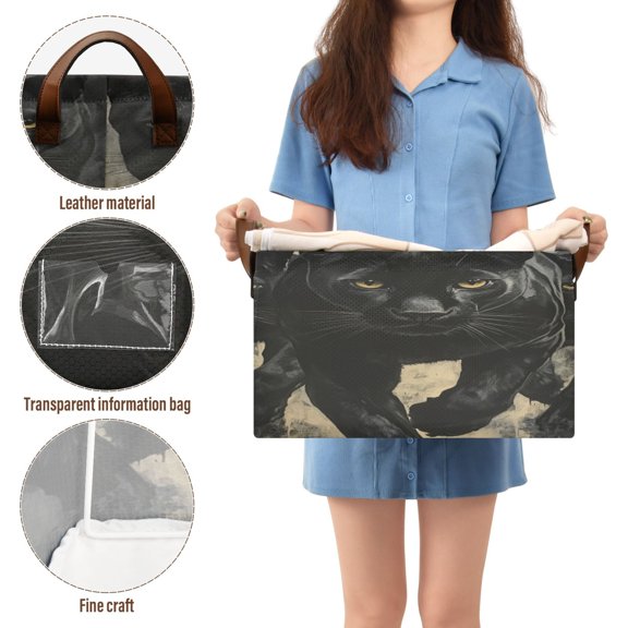 BZSMCE Collapsible Fabric Cube Storage Bins Black Panthers Painting Design Pattern Storage Box