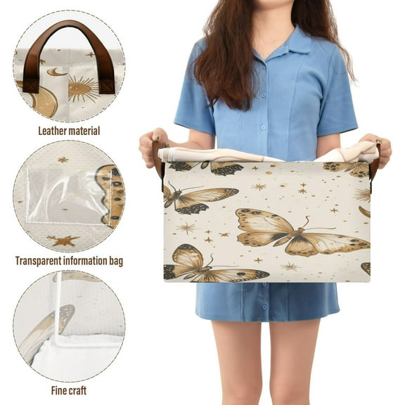 BZSMCE Collapsible Fabric Cube Storage Bins Butterfly Pattern Design Pattern Storage Box