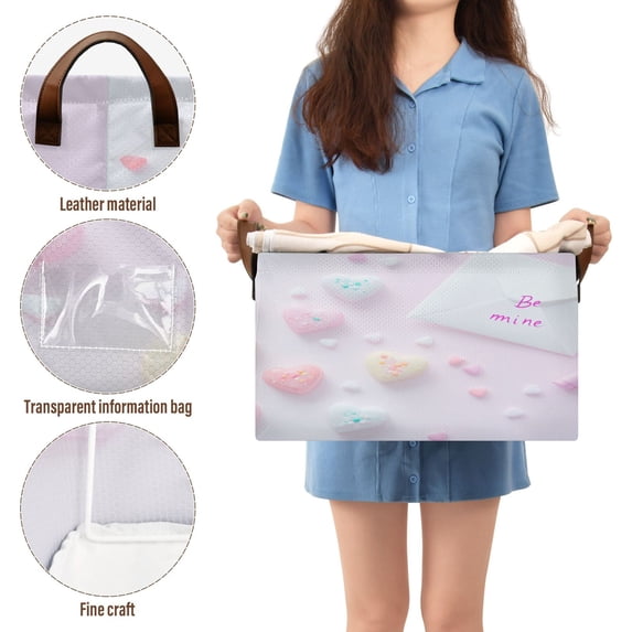 BZSMCE Collapsible Fabric Cube Storage Bins Candy Conversation Hearts Design Pattern Storage Box