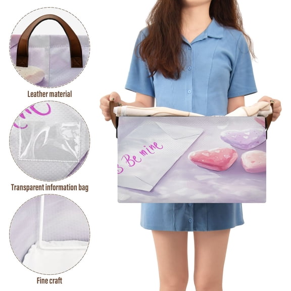 BZSMCE Collapsible Fabric Cube Storage Bins Candy Conversation Hearts Design Pattern Storage Box
