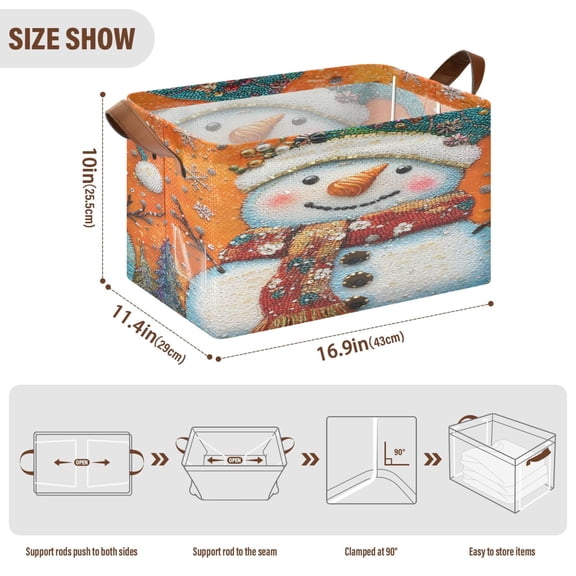 BZSMCE Collapsible Fabric Cube Storage Bins Cute Cartoon Printing Design Pattern Storage Box