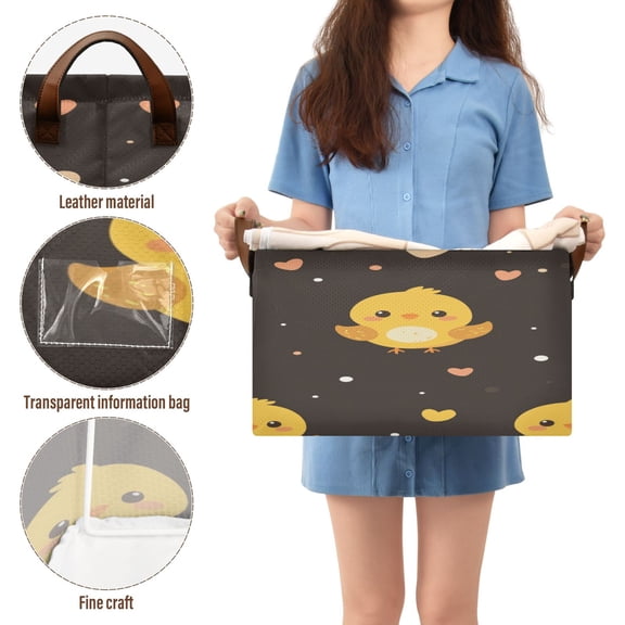 BZSMCE Collapsible Fabric Cube Storage Bins Cute Yellow Chicken Baby Design Pattern Storage Box