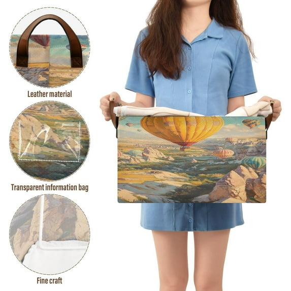 BZSMCE Collapsible Fabric Cube Storage Bins Design Hot Air Balloon Design Pattern Storage Box