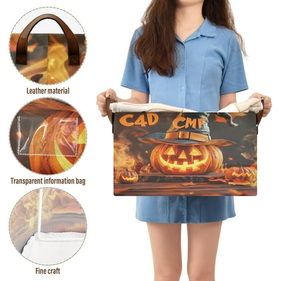 BZSMCE Collapsible Fabric Cube Storage Bins Happ Halloween Pumpkin Design Pattern Storage Box