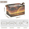 thumbnail image 1 of BZSMCE Collapsible Fabric Cube Storage Bins Rainbow After Rain Design Pattern Storage Box, 1 of 8