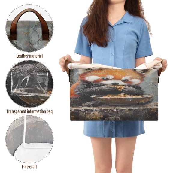 BZSMCE Collapsible Fabric Cube Storage Bins Red Panda Painting Design Pattern Storage Box