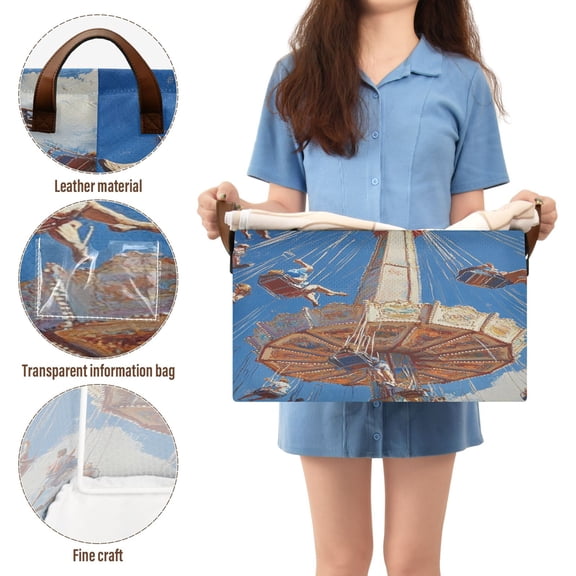 BZSMCE Collapsible Fabric Cube Storage Bins Rotating Flying Chair Painting Design Pattern Storage Box