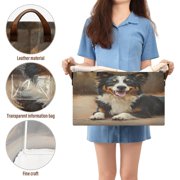 BZSMCE Collapsible Fabric Cube Storage Bins Smile Dog Lying on Road Design Pattern Storage Box