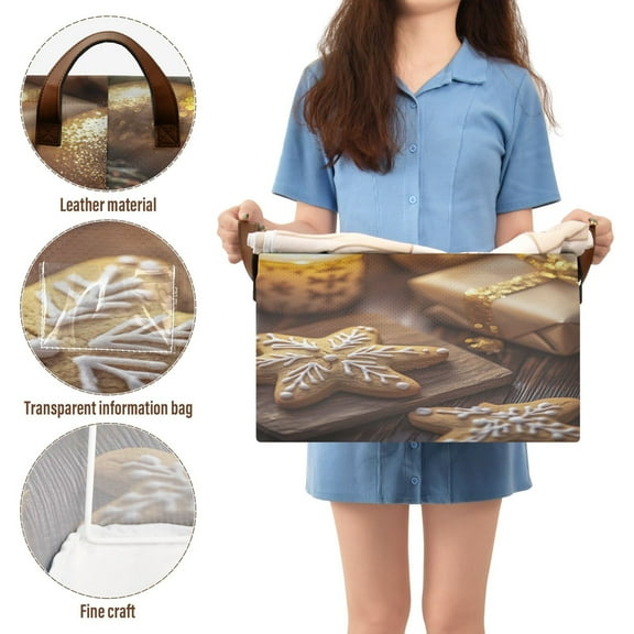 BZSMCE Collapsible Fabric Cube Storage Bins Star Cookike Gift Design Pattern Storage Box