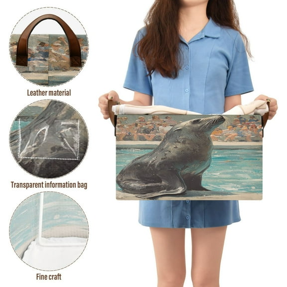 BZSMCE Collapsible Fabric Cube Storage Bins The Central Sea Lion Pool Design Pattern Storage Box