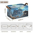 BZSMCE Collapsible Fabric Cube Storage Bins The Halloween Bear Printing