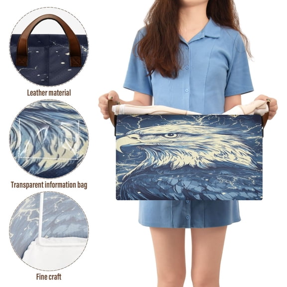 BZSMCE Collapsible Fabric Cube Storage Bins Thunder Eagle Pattern Design Pattern Storage Box