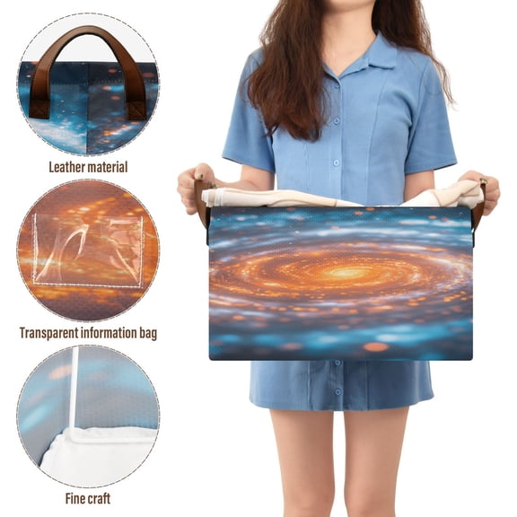 BZSMCE Collapsible Fabric Cube Storage Bins Universe Printed Design Pattern Storage Box