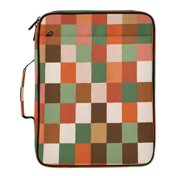 BZSMCE Colorful Checkered Pattern Pattern Water-Resistant Filing Folder Binder Organizer Keeper 1.2 Inch 3-Ring 7-Pocket Expanding File