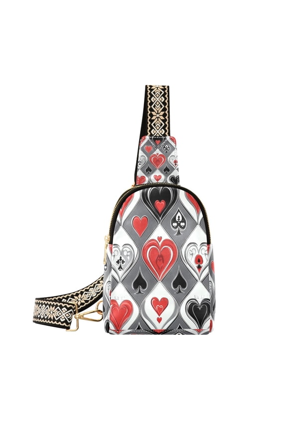 Crossbody Fashion Cardinal Hearts Printed Waist Packs
