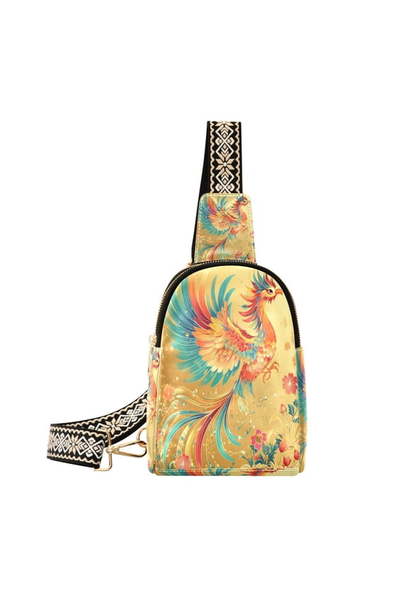 Crossbody Fashion Colorful Phoenix Printed Waist Packs