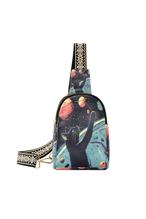 Crossbody Fashion Galactic Explorer Printed Waist Packs