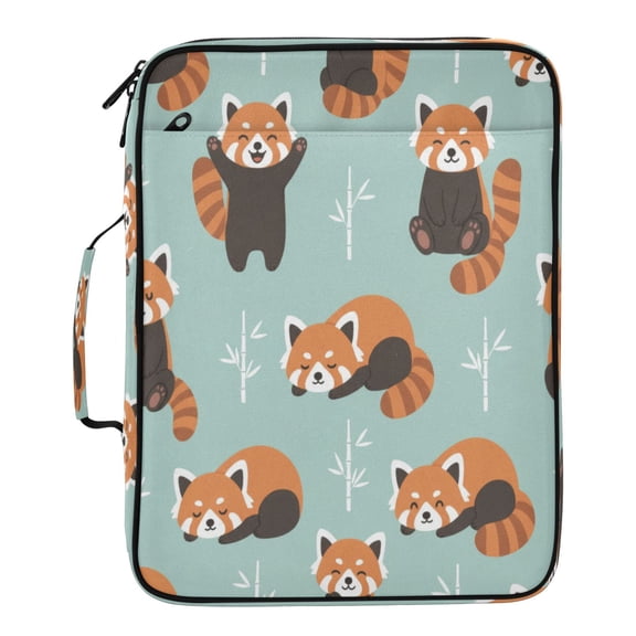 BZSMCE Cute Red Panda Pattern Water-Resistant Filing Folder Binder Organizer Keeper 1.2 Inch 3-Ring 7-Pocket Expanding File