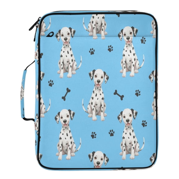 BZSMCE Dalmatian Dogs Pattern Water-Resistant Filing Folder Binder Organizer Keeper 1.2 Inch 3-Ring 7-Pocket Expanding File