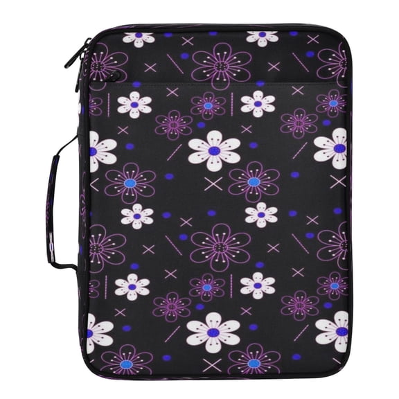 BZSMCE Dark Galaxy Petals Pattern Water-Resistant Filing Folder Binder Organizer Keeper 1.2 Inch 3-Ring 7-Pocket Expanding File