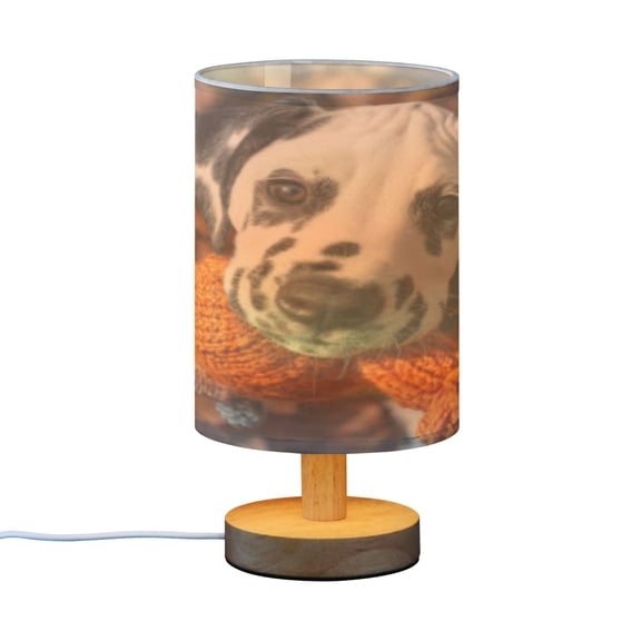 BZSMCE Decor Bedside Table Lamp Copper-orange Pup Printed