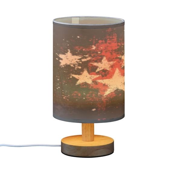 BZSMCE Decor Bedside Table Lamp Cosmic Star Clash Printed