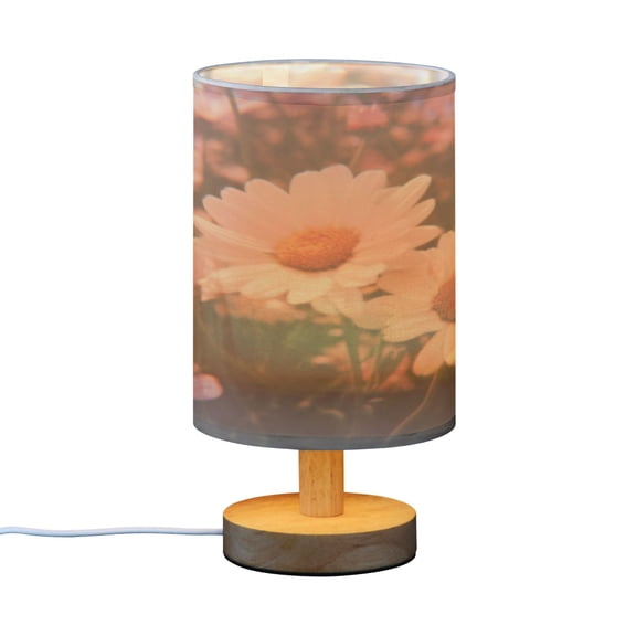 BZSMCE Decor Bedside Table Lamp Daisy Bloom Printed