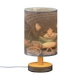 thumbnail image 1 of BZSMCE Decor Bedside Table Lamp Dark Bat Cat Art Printed, 1 of 7