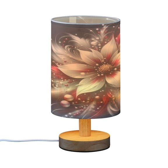BZSMCE Decor Bedside Table Lamp Flurry Of White Petals Printed