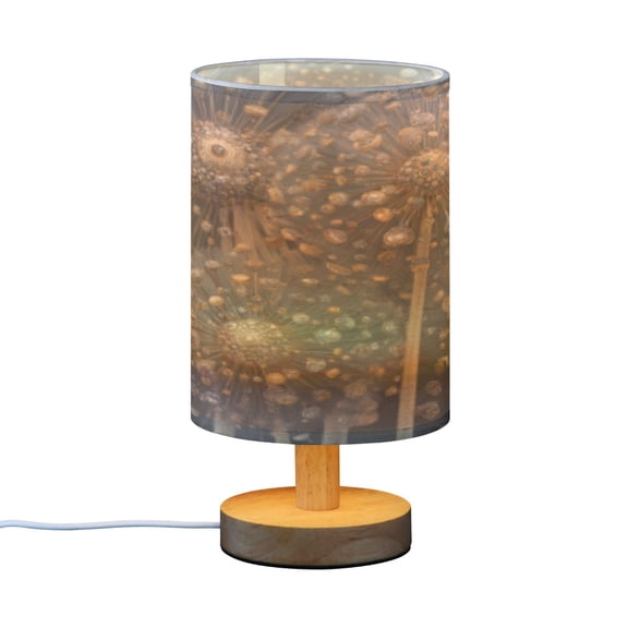 BZSMCE Decor Bedside Table Lamp Gilded Dandelion Printed